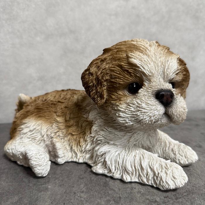 犬 置物 おしゃれ リラックスシーズー 茶白 かわいい 動物 インテリア オブジェ ガーデンオーナメント woobia ウービア |  | 06
