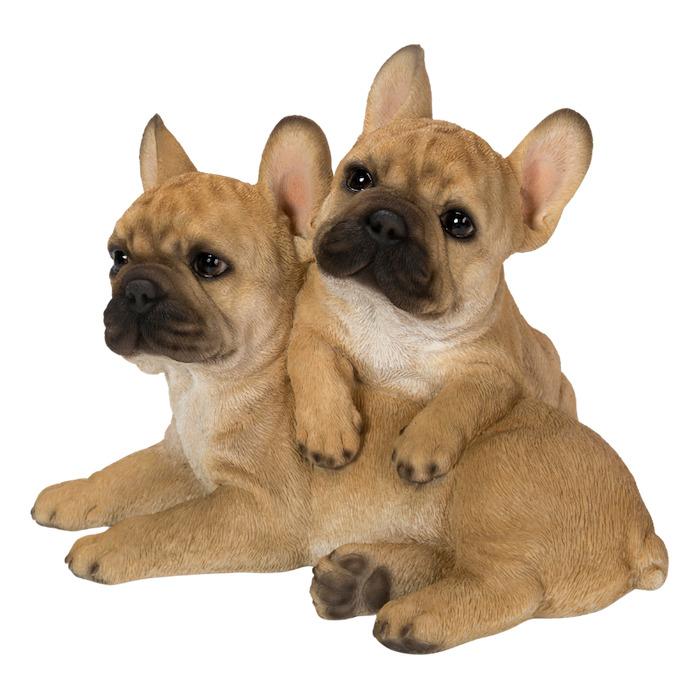 置物 犬 動物 2匹のフレンチブルドッグ 犬グッズ 高さ16.5cm ウービア おしゃれ 大きい 玄関インテリア 庭 ガーデン かわいいオブジェ 北欧 リアル 面白い |  | 02