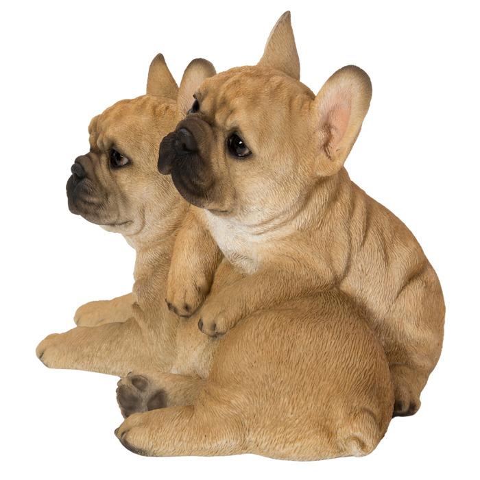 置物 犬 動物 2匹のフレンチブルドッグ 犬グッズ 高さ16.5cm ウービア