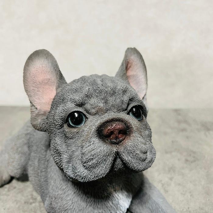 置物 犬 かわいい 動物 玄関 フレンチ・ブルドッグ 寝そべるポーズ