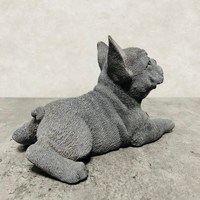 置物 犬 かわいい 動物 玄関 フレンチ・ブルドッグ 寝そべるポーズ