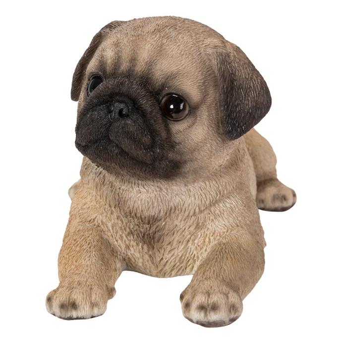 置物 犬 かわいい 動物 玄関 うつぶせパグ 横幅20.5cm リアル インテリア ガーデンオーナメント woobia ウービア |  | 02