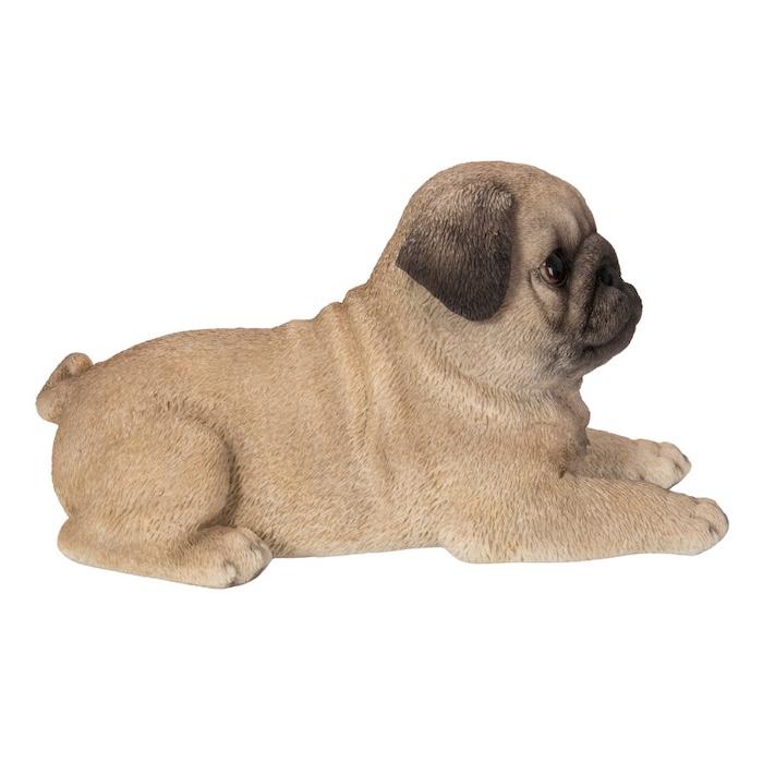 置物 犬 かわいい 動物 玄関 うつぶせパグ 横幅20.5cm リアル インテリア ガーデンオーナメント woobia ウービア |  | 05