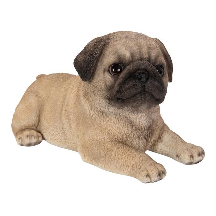 置物 犬 かわいい 動物 玄関 うつぶせパグ 横幅20.5cm リアル インテリア ガーデンオーナメント woobia ウービア |  | 06
