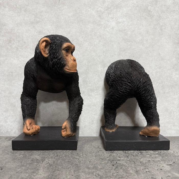 おしゃれなチンパンジーの本立て 横幅26cm ブックスタンド ブックエンド 置物 動物 おしゃれ 玄関 インテリア  woobia ウービア プレゼント アニマルオブジェ |  | 12