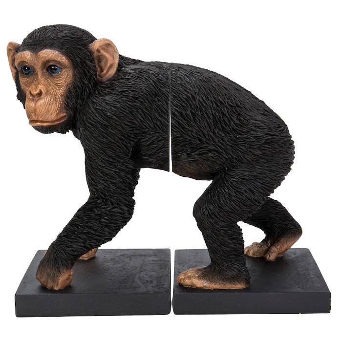 おしゃれなチンパンジーの本立て ブックスタンド ブックエンド 置物 動物 おしゃれ 玄関 インテリア  woobia ウービア プレゼント ギフト アニマルオブジェ |  | 01