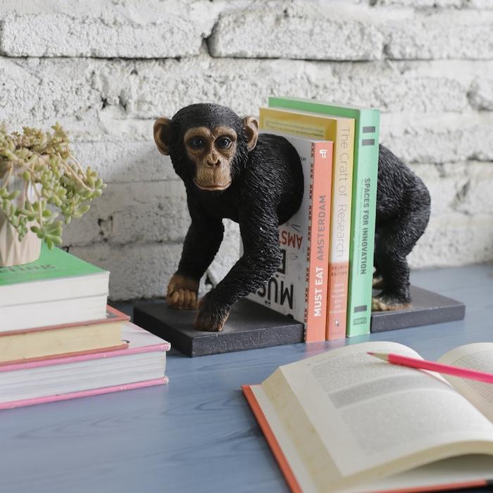 おしゃれなチンパンジーの本立て ブックスタンド ブックエンド 置物 動物 おしゃれ 玄関 インテリア  woobia ウービア プレゼント ギフト アニマルオブジェ |  | 06