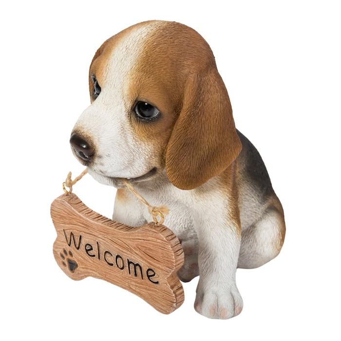 置物 犬 かわいい 動物 玄関 ウェルカムボード ビーグル おしゃれ インテリア 卓上 ガーデン 庭 woobia ウービア |  | 03