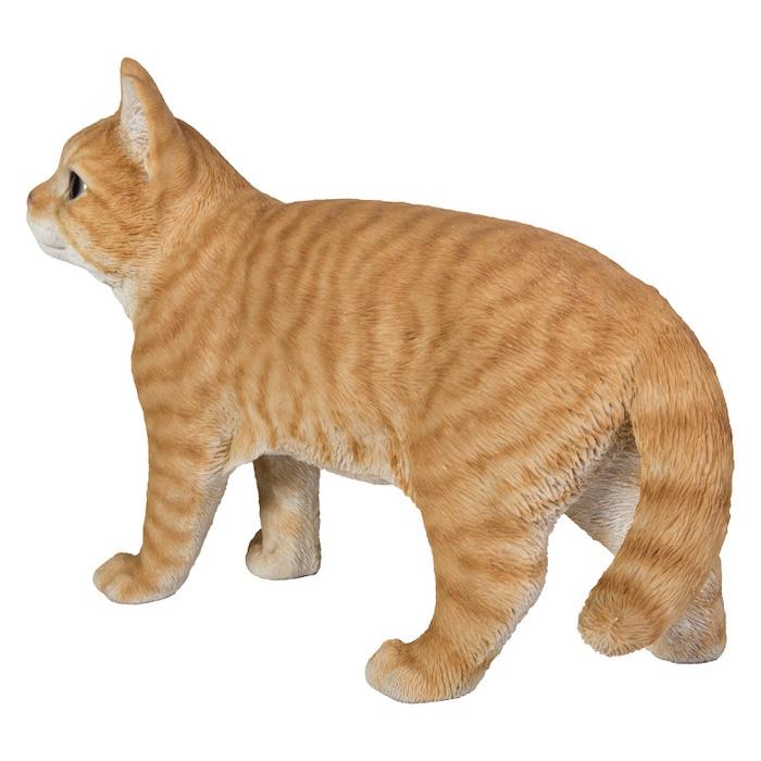 WOOBIA（ウービア） 置物 猫 動物 かわいい 左向きに立つ茶トラ猫 大