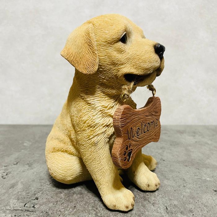 置物 犬 かわいい 動物 玄関 ウェルカムボード ラブラドールレトリバー おしゃれ 庭 インテリア woobia ウービア |  | 02
