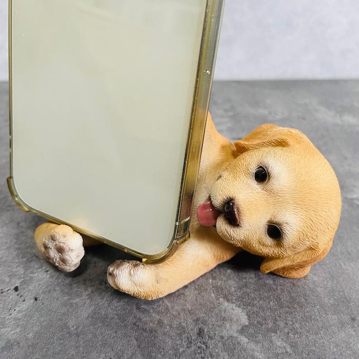 スマホスタンド 卓上 犬 おもしろ 動物 ラブラドールレトリバー 置物 かわいい おしゃれ 写真立て スマホホルダー woobia ウービア |  | 02