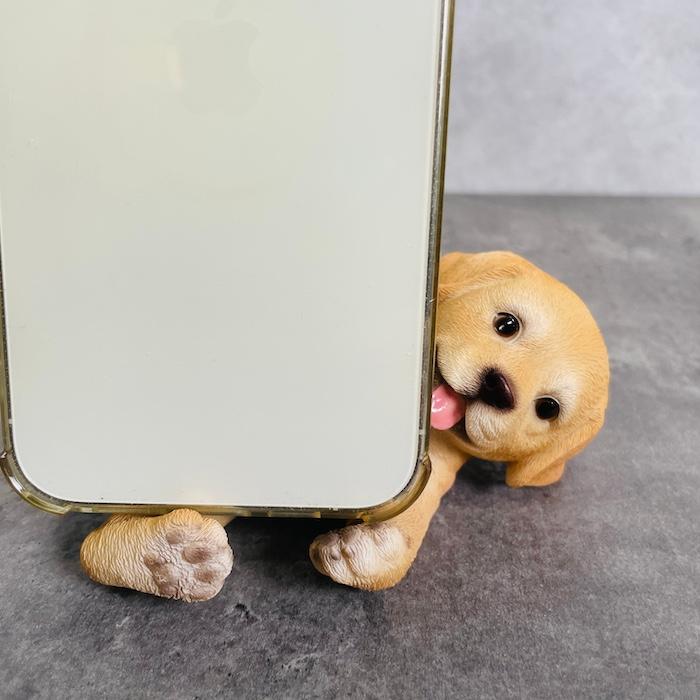 スマホスタンド 卓上 犬 おもしろ 動物 ラブラドールレトリバー 置物 かわいい おしゃれ 写真立て スマホホルダー woobia ウービア |  | 03
