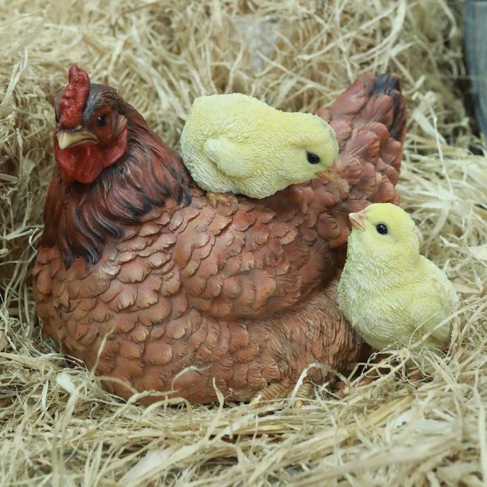 鳥 置物 オブジェ 北欧 動物 かわいい 鶏の親子 ニワトリ おしゃれ 玄関インテリア リアル 大型 ウービア |  | 07