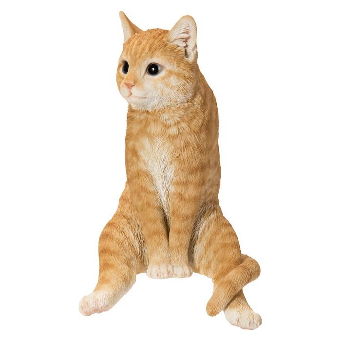 置物 動物 かわいい スコ座り茶トラ猫 ネコ 高さ28cm woobia おしゃれ