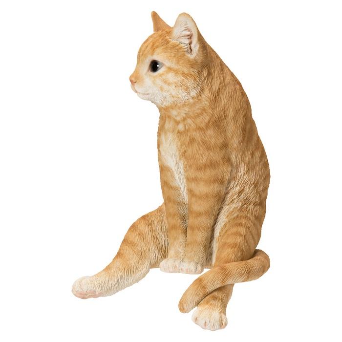 WOOBIA（ウービア） 置物 動物 かわいい スコ座り茶トラ猫 ネコ 高さ