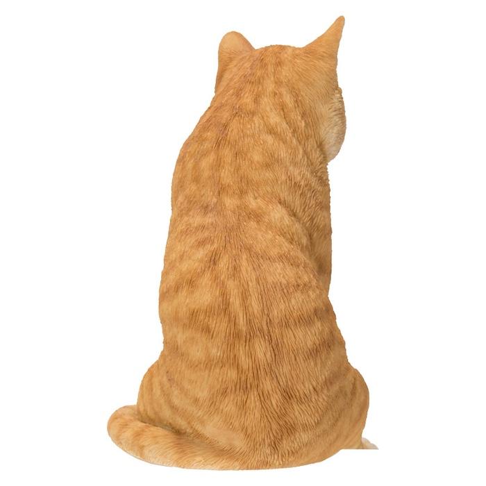 置物 動物 かわいい スコ座り茶トラ猫 ネコ 高さ28cm woobia おしゃれ