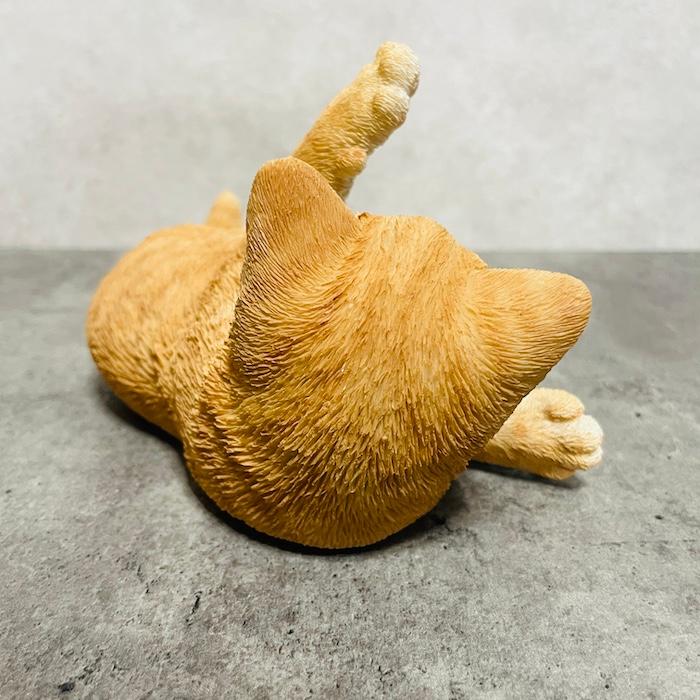 置物 猫 かわいい 横幅19.5cm 動物 玄関 じゃれる茶トラ子猫 おしゃれ インテリア ガーデン 庭 woobia ウービア |  | 05