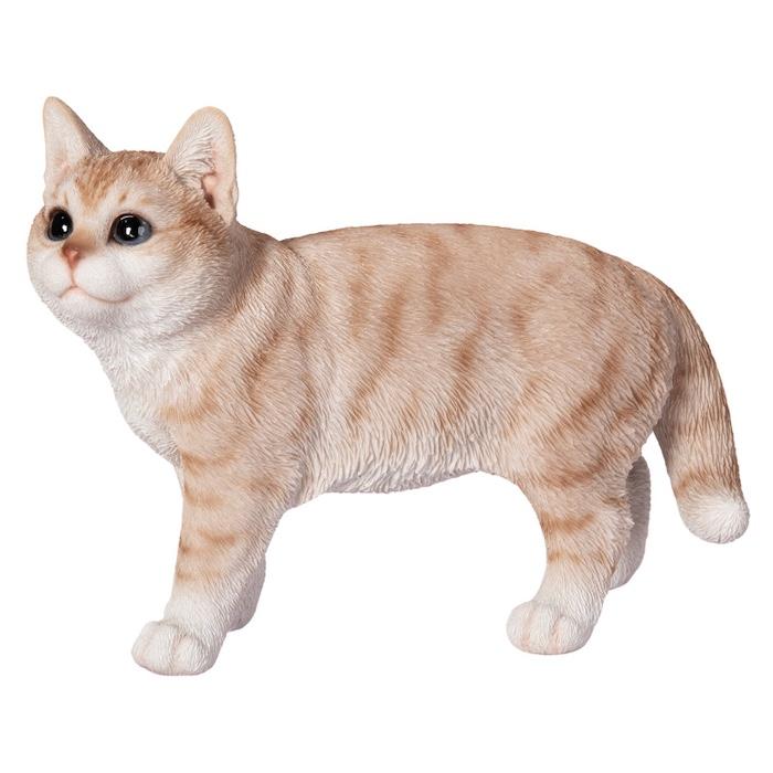 WOOBIA（ウービア） 置物 動物 かわいい 歩くミルクティー猫 ネコ 横幅