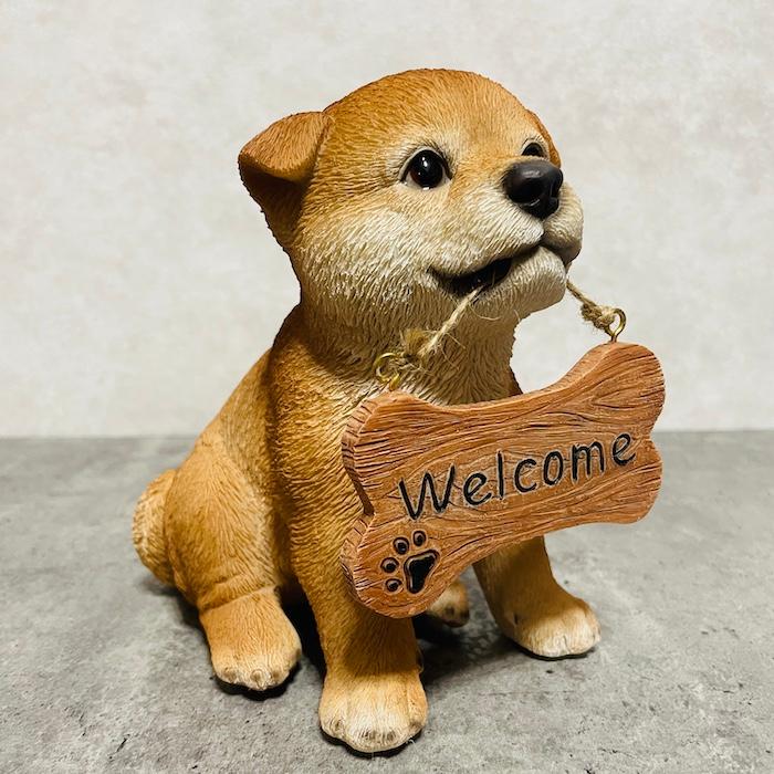 置物 犬 かわいい 動物 玄関 ウェルカムボード 秋田犬 おしゃれ インテリア 卓上 ガーデン 庭 woobia ウービア |  | 10