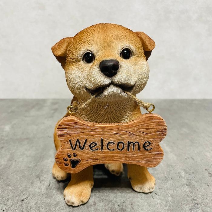 置物 犬 かわいい 動物 玄関 ウェルカムボード 秋田犬 おしゃれ インテリア 卓上 ガーデン 庭 woobia ウービア |  | 07