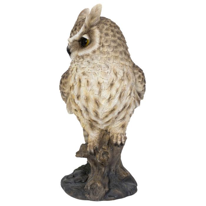 鳥 置物 オブジェ 北欧 動物 かわいい 小さな切り株にとまるミミズク 高さ26.5cm woobia おしゃれ 玄関インテリア リアル 大型 ウービア |  | 03