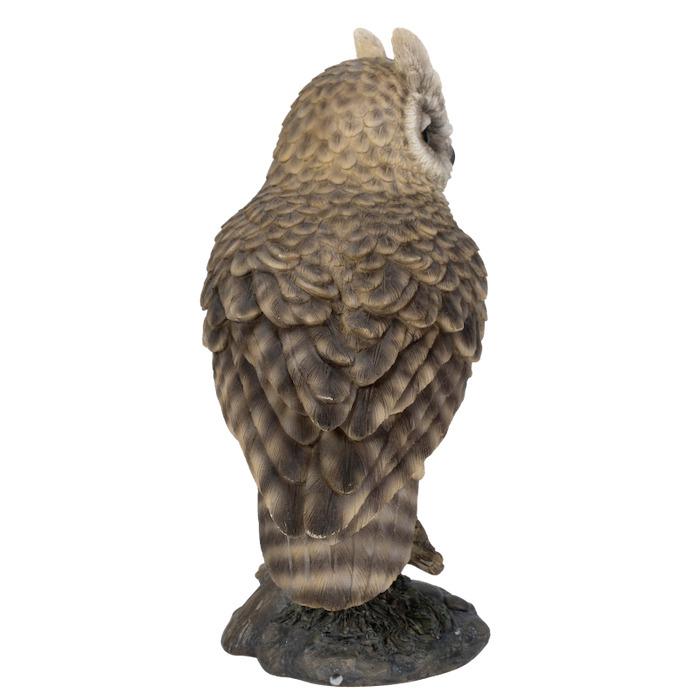 鳥 置物 オブジェ 北欧 動物 かわいい 小さな切り株にとまるミミズク 高さ26.5cm woobia おしゃれ 玄関インテリア リアル 大型 ウービア |  | 05
