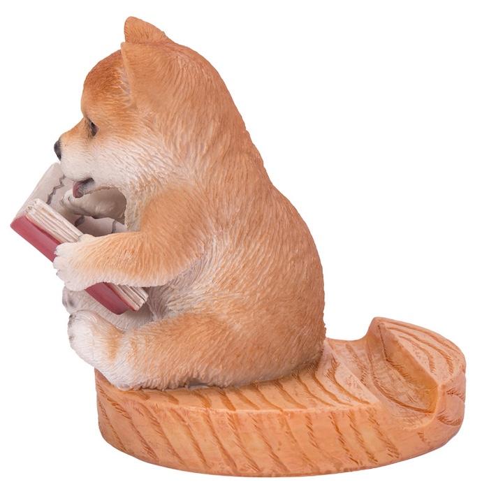 スマホスタンド 卓上 犬 おもしろ 動物 本を読んでる柴犬 イヌ 卓上 置物 かわいい おしゃれ 写真立て スマホホルダー woobia ウービア |  | 02