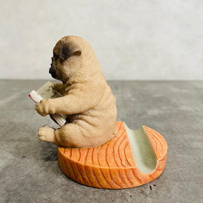 スマホスタンド 卓上 犬 おもしろ 動物 本を見るパグ 置物 トイレ かわいい おしゃれ 写真立て スマホホルダー woobia ウービア |  | 04