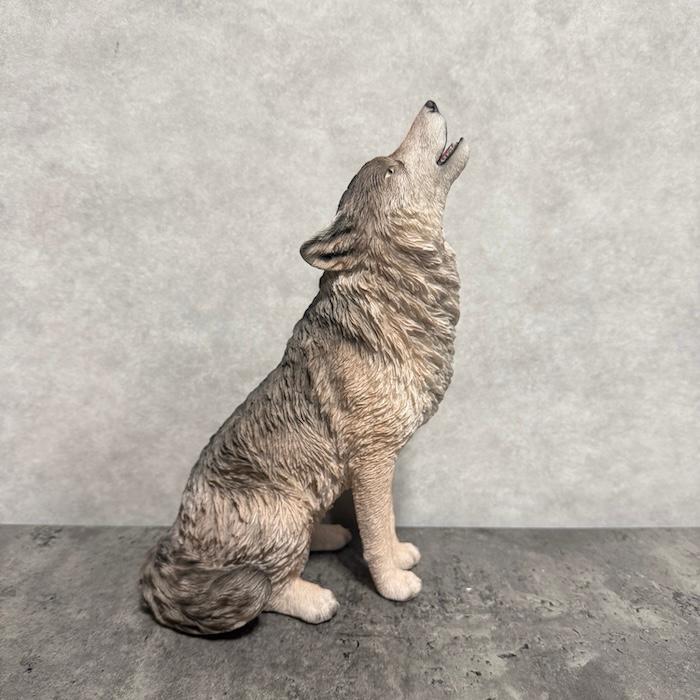 置物 動物 遠吠えオオカミ 高さ30cm 狼 woobia おしゃれ 大きい 玄関インテリア 庭 ガーデン かわいいオブジェ 北欧 リアル 大型 面白い ウービア | WOOBIA | 12