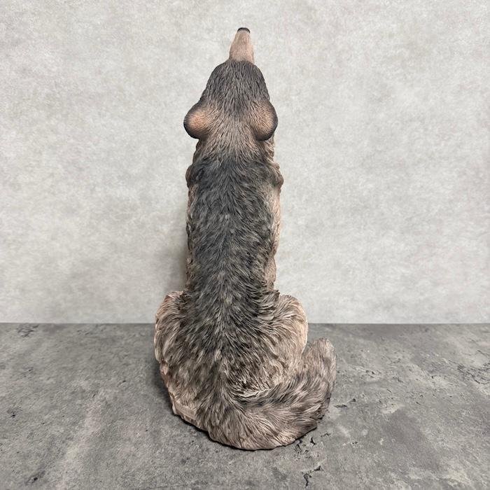 WOOBIA（ウービア） 置物 動物 遠吠えオオカミ 高さ30cm 狼 おしゃれ