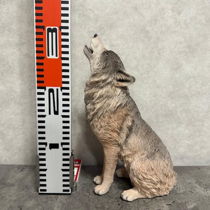 WOOBIA（ウービア） 置物 動物 遠吠えオオカミ 高さ30cm 狼 おしゃれ
