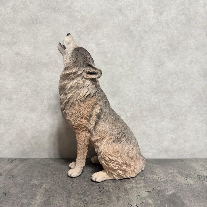 置物 動物 遠吠えオオカミ 高さ30cm 狼 woobia おしゃれ 大きい 玄関インテリア 庭 ガーデン かわいいオブジェ 北欧 リアル 大型 面白い ウービア | WOOBIA | 09