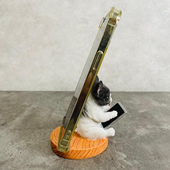 スマホスタンド 卓上 犬 おもしろ 動物 タブレットを見るフレンチブルドッグ かわいい おしゃれ 写真立て スマホホルダー woobia ウービア |  | 04