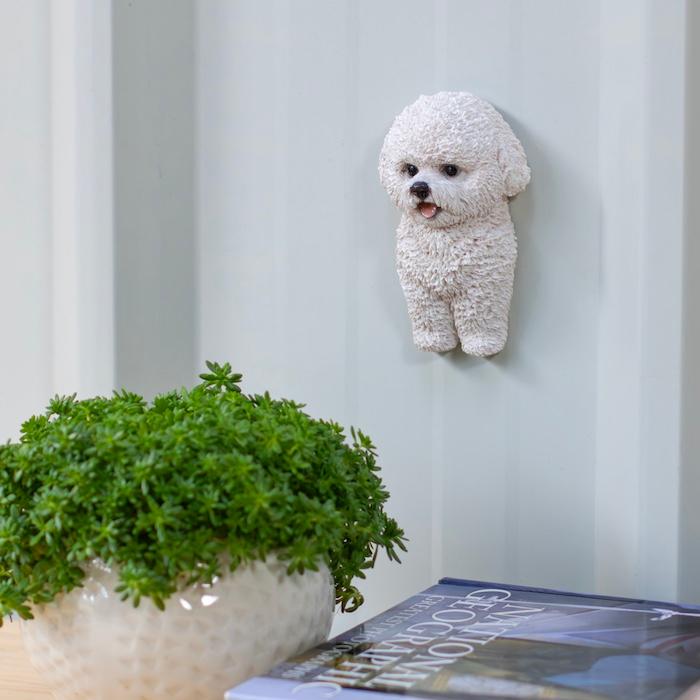 かわいい犬のオブジェ ビションフリーゼのマグネット イヌ おしゃれ