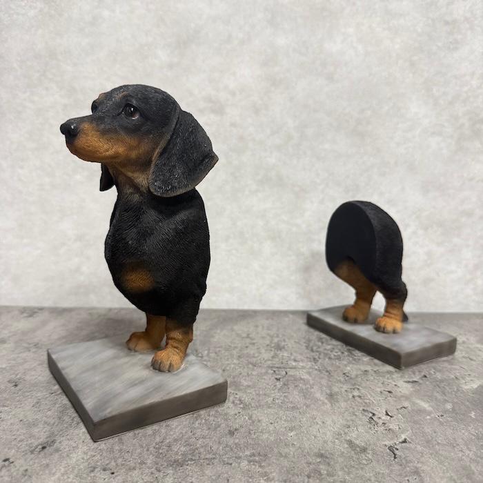 おしゃれなダックスフンドの本立て 高さ18.5cm ブックスタンド ブック