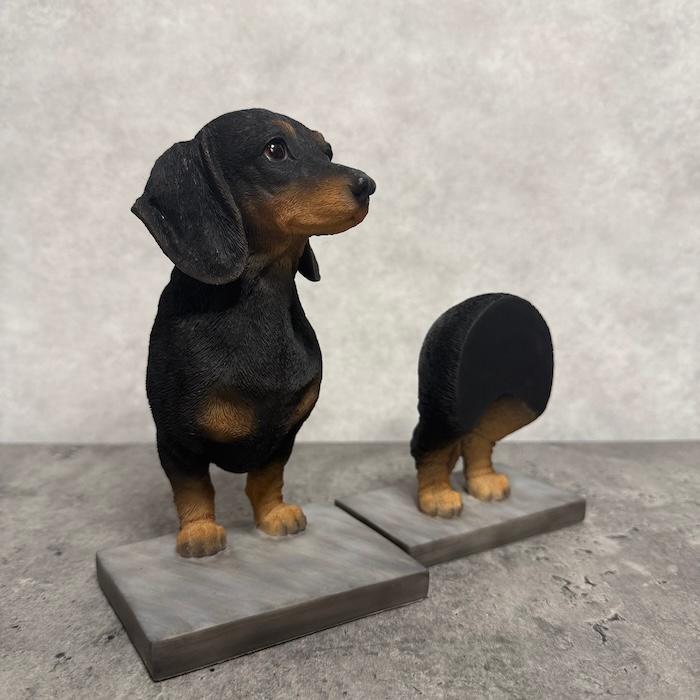 おしゃれなダックスフンドの本立て 高さ18.5cm ブックスタンド ブック