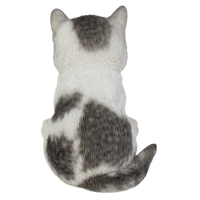 WOOBIA（ウービア） 置物 動物 かわいい 頬杖をつくサバトラ白猫 ネコ