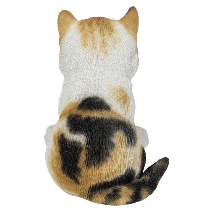 置物 動物 かわいい 頬杖をつく三毛猫 ネコ 高さ17cm woobia おしゃれ
