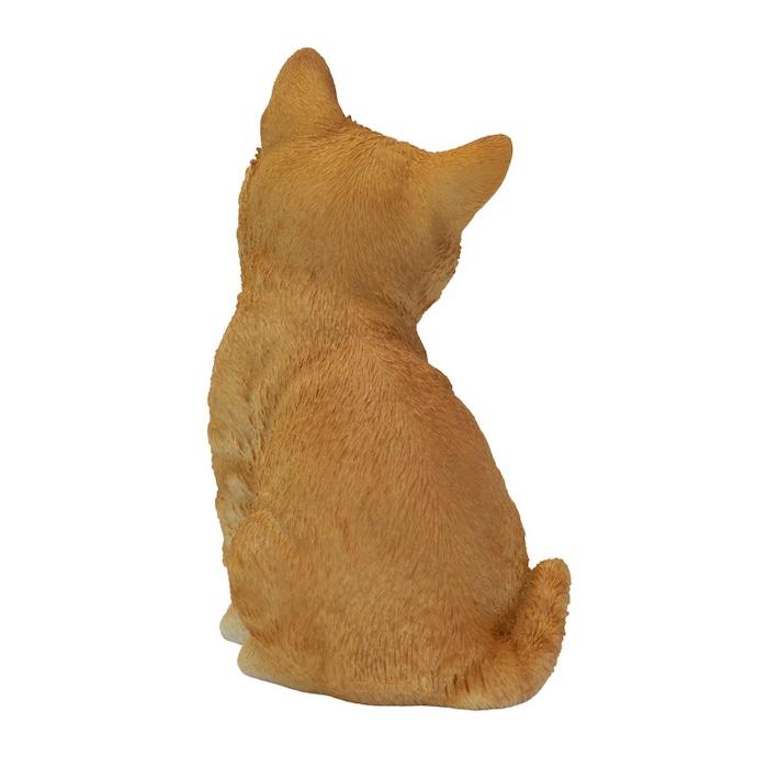 置物 動物 かわいい 首をかしげる茶トラ猫 ネコ 高さ20.2cm woobia おしゃれ 大きい 玄関 インテリア 庭 オブジェ 大型 |  | 04