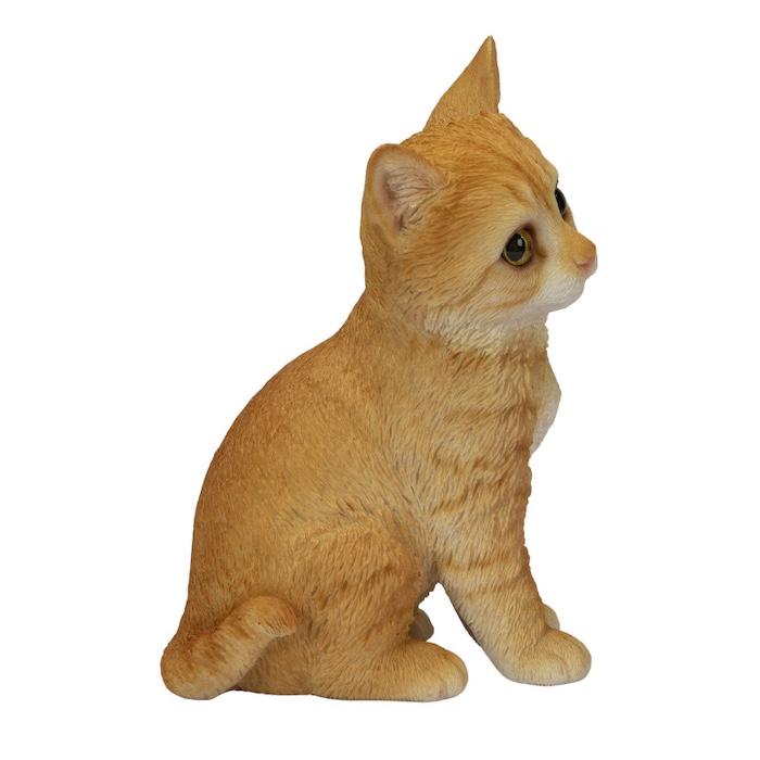 置物 動物 かわいい 首をかしげる茶トラ猫 ネコ 高さ20.2cm woobia おしゃれ 大きい 玄関 インテリア 庭 オブジェ 大型 |  | 05