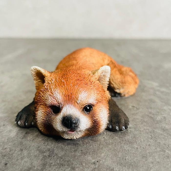 置物 かわいい 動物 玄関 レッサーパンダ カップフタ押さえ おしゃれ