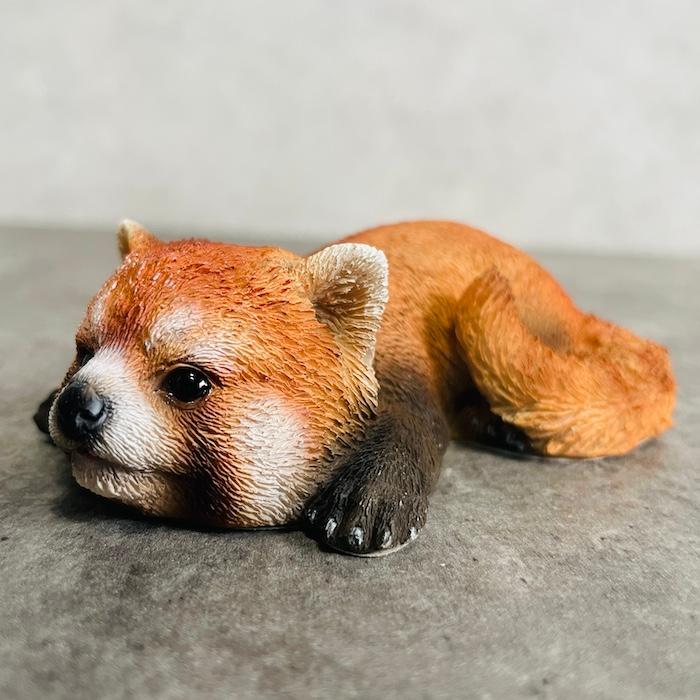 置物 かわいい 動物 玄関 レッサーパンダ カップフタ押さえ おしゃれ