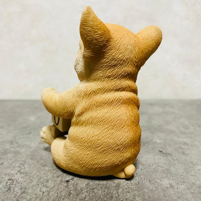 置物 犬 かわいい 動物 玄関 フレンチブルドッグの卓上日付カレンダー