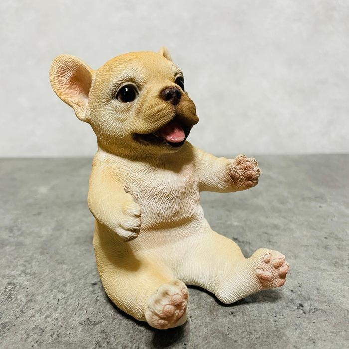 置物 犬 かわいい 動物 玄関 フレンチブルドッグの卓上日付カレンダー