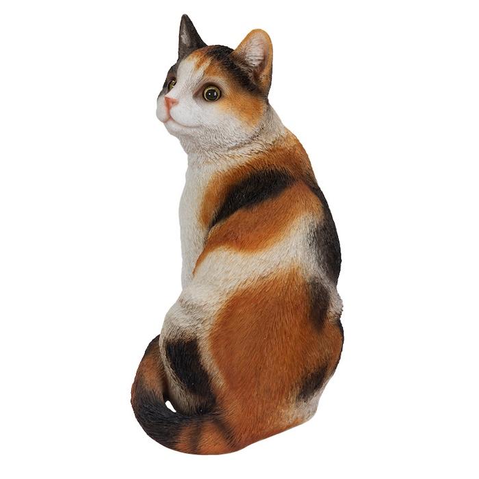 置物 猫 動物 かわいい 振り返る三毛猫 大 ネコ 高さ26.3cm woobia おしゃれ 大きい 玄関インテリア 庭 ガーデン オブジェ 北欧 リアル 大型 ウービア 面白い |  | 02