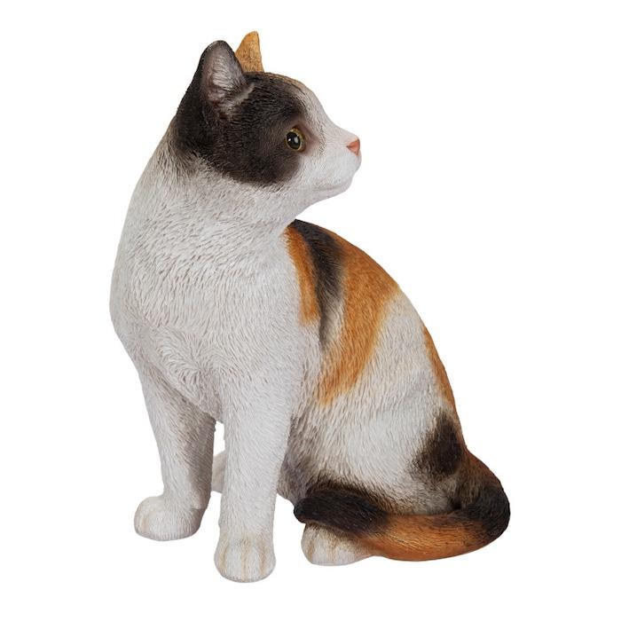 置物 猫 動物 かわいい 振り返る三毛猫 大 ネコ 高さ26.3cm woobia おしゃれ 大きい 玄関インテリア 庭 ガーデン オブジェ 北欧 リアル 大型 ウービア 面白い |  | 05