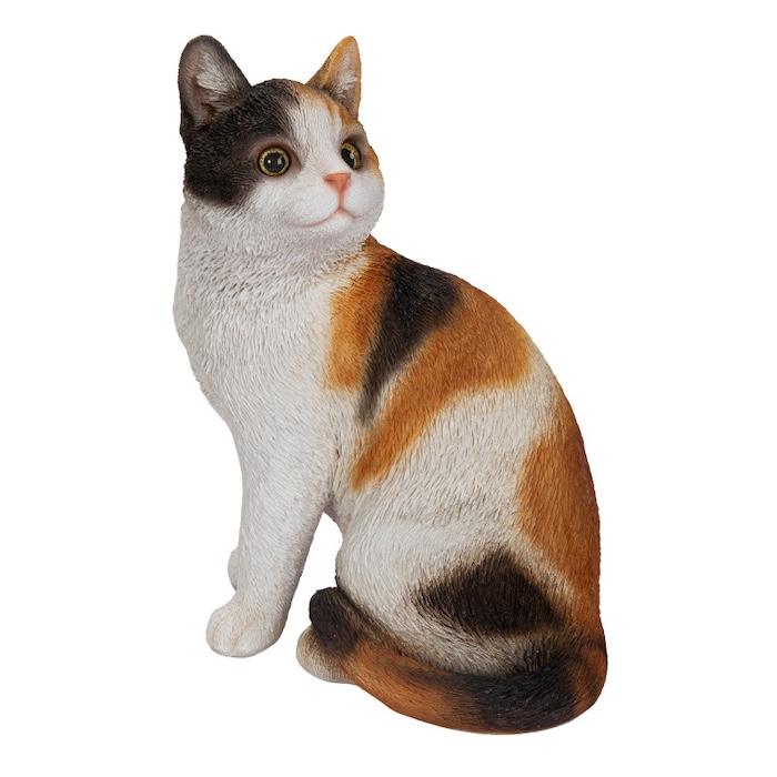 置物 猫 動物 かわいい 振り返る三毛猫 大 ネコ 高さ26.3cm woobia おしゃれ 大きい 玄関インテリア 庭 ガーデン オブジェ 北欧 リアル 大型 ウービア 面白い |  | 06