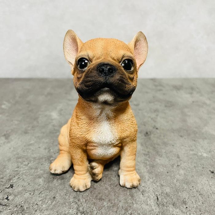 WOOBIA（ウービア） 置物 犬 かわいい 動物 玄関 頭を上げるフレンチ