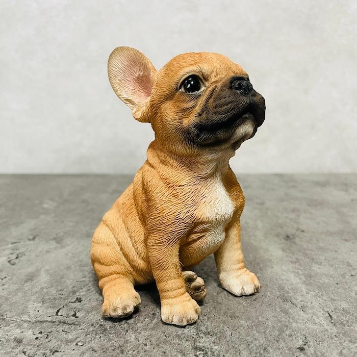 置物 犬 かわいい 動物 玄関 頭を上げるフレンチブルドッグ リアル