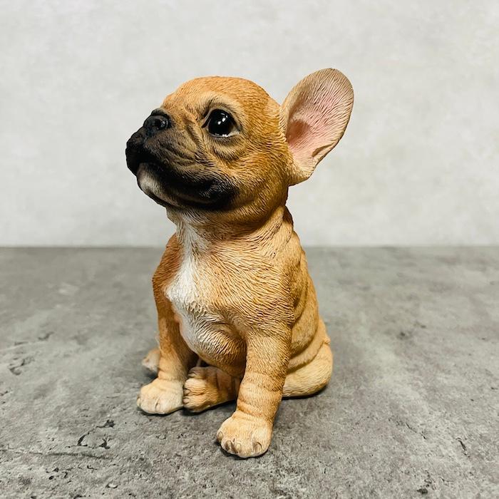 WOOBIA（ウービア） 置物 犬 かわいい 動物 玄関 頭を上げるフレンチ